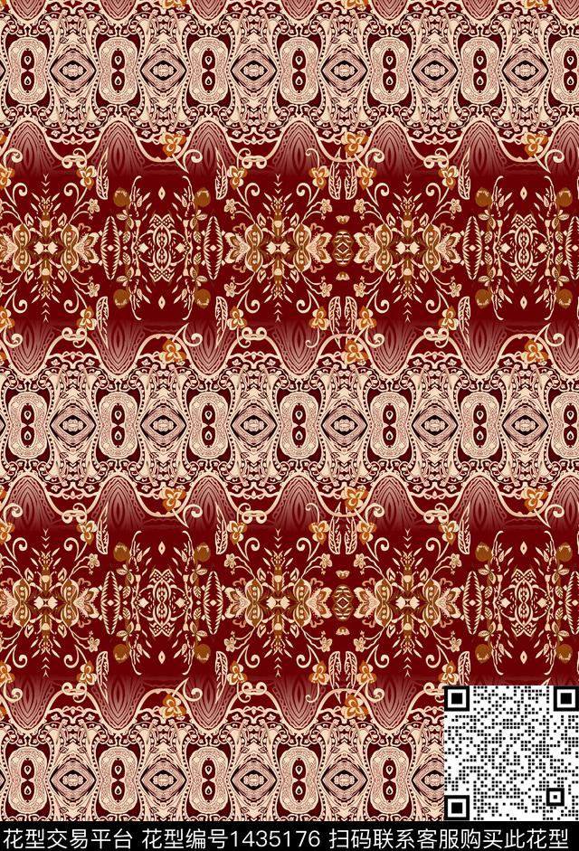 女装民族风中老年数码印花华亿平台下载（图片编号: 1435176） - 瓦栏（Walan）