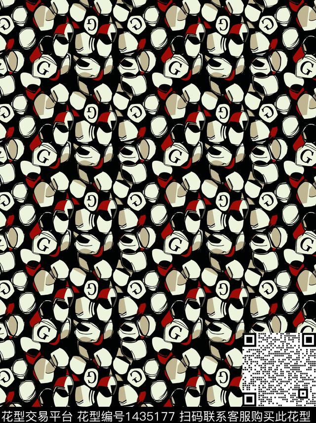 字母几何女装传统印花华亿平台下载（图片编号: 1435177） - 瓦栏（Walan）