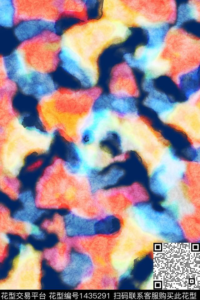 数码华亿平台写意扎染华亿平台数码印花华亿平台下载（图片编号: 1435291） - 瓦栏（Walan）