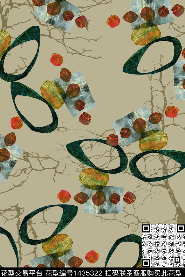 几何纹理抽象数码印花华亿平台下载（图片编号: 1435322） - 瓦栏（Walan）