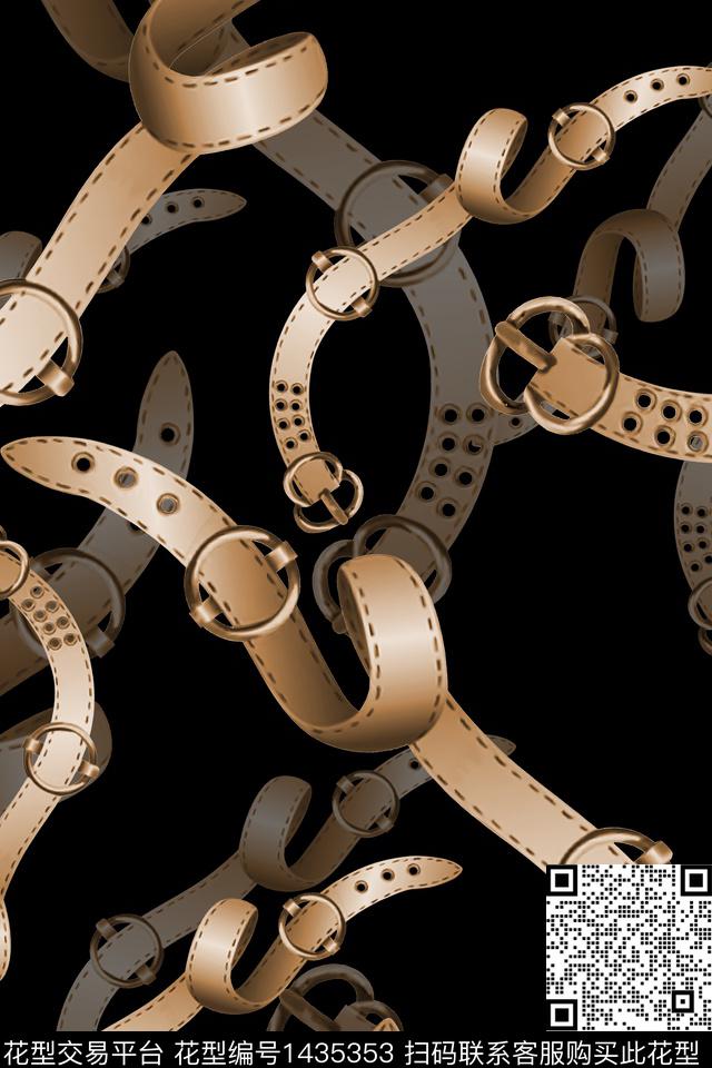 皮带链条大牌风数码印花华亿平台下载（图片编号: 1435353） - 瓦栏（Walan）