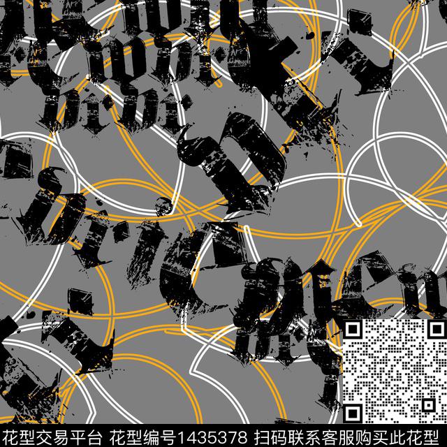 字母几何男装传统印花华亿平台下载（图片编号: 1435378） - 瓦栏（Walan）