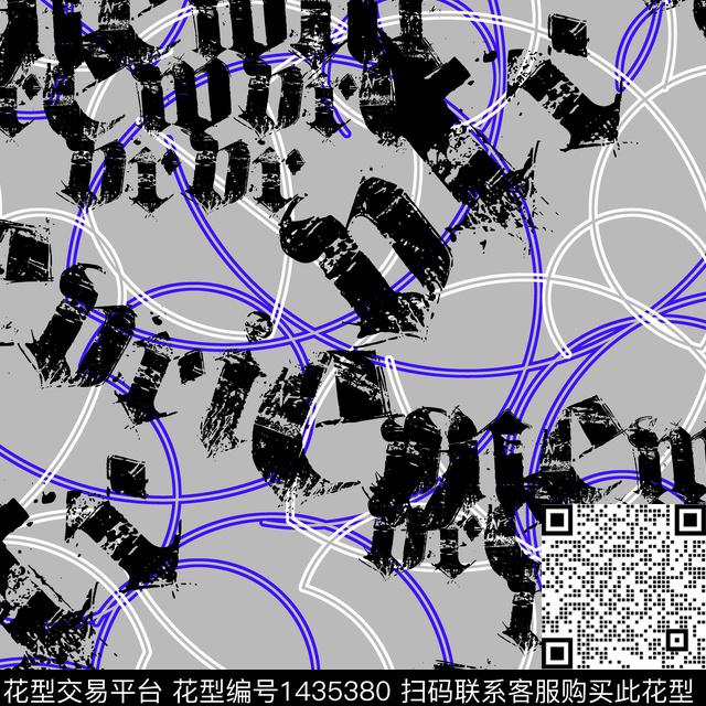 字母几何男装传统印花华亿平台下载（图片编号: 1435380） - 瓦栏（Walan）