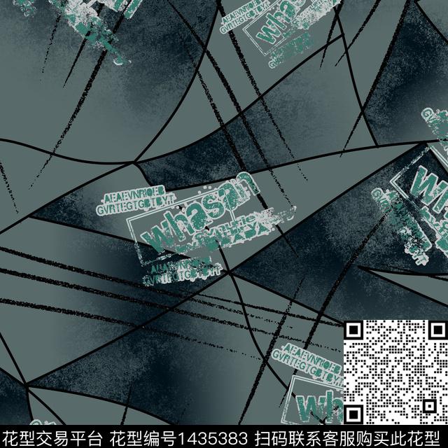 字母纸印花几何传统印花华亿平台下载（图片编号: 1435383） - 瓦栏（Walan）