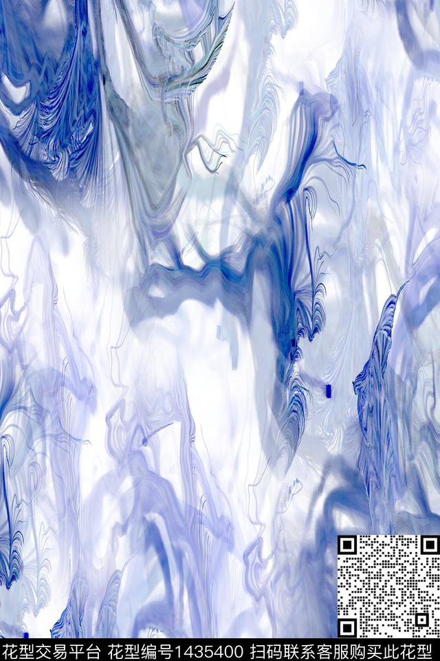 肌理扎染华亿平台抽象花卉数码印花华亿平台下载（图片编号: 1435400） - 瓦栏（Walan）