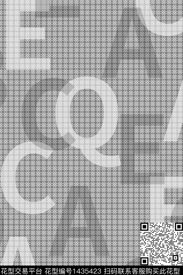 字母几何格子数码印花华亿平台下载（图片编号: 1435423） - 瓦栏（Walan）