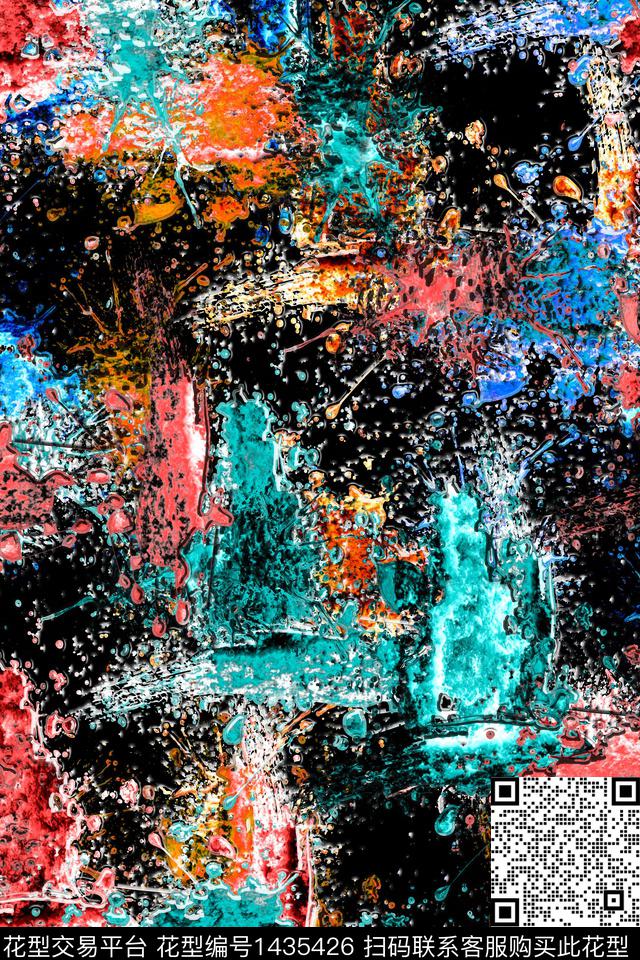 抽象男装户外家居服数码印花华亿平台下载（图片编号: 1435426） - 瓦栏（Walan）