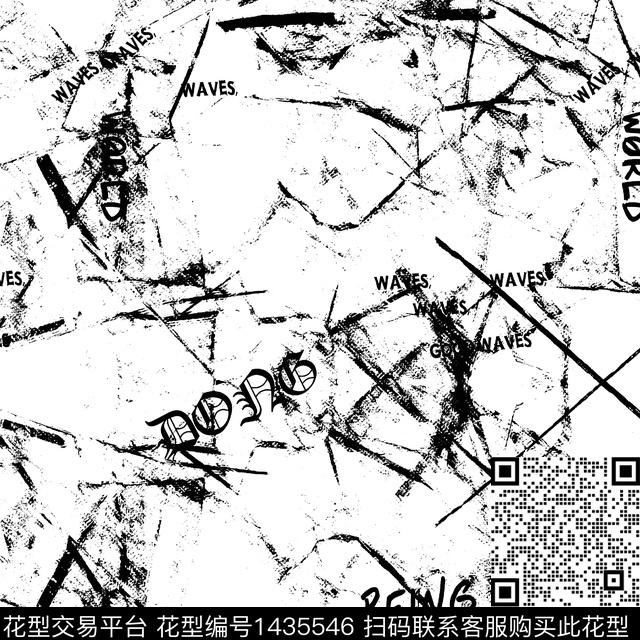 字母几何扎染华亿平台数码印花华亿平台下载（图片编号: 1435546） - 瓦栏（Walan）