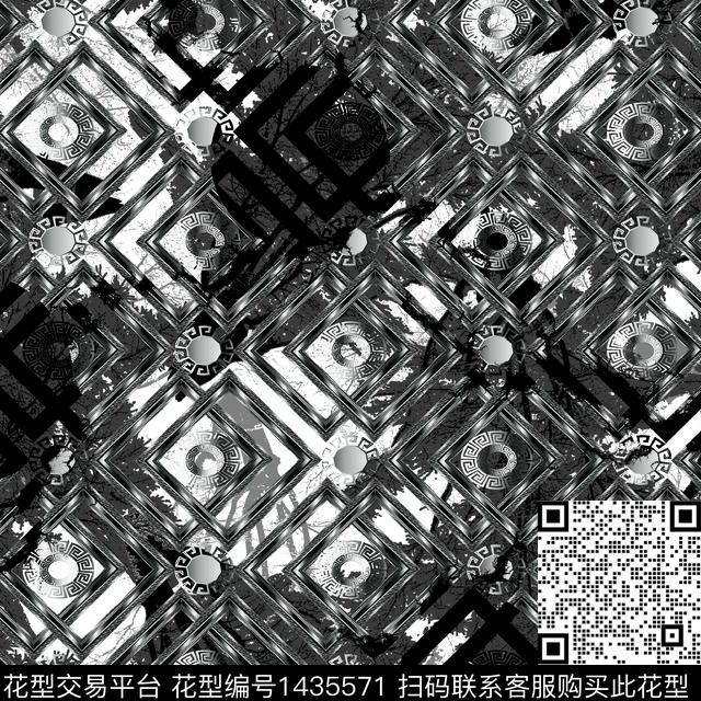 几何男装民族风数码印花华亿平台下载（图片编号: 1435571） - 瓦栏（Walan）