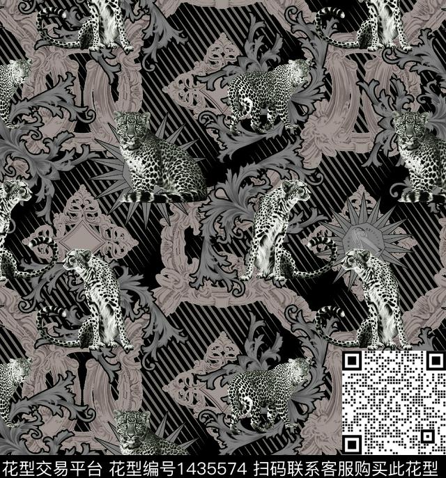 字母几何格子数码印花华亿平台下载（图片编号: 1435574） - 瓦栏（Walan）