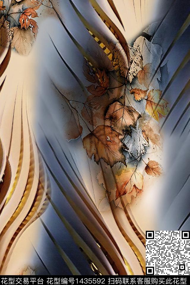 复古抽象柔顺数码印花华亿平台下载（图片编号: 1435592） - 瓦栏（Walan）