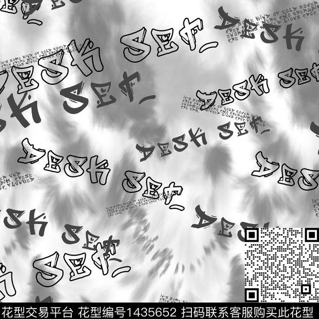 字母涂鸦扎染华亿平台传统印花华亿平台下载（图片编号: 1435652） - 瓦栏（Walan）