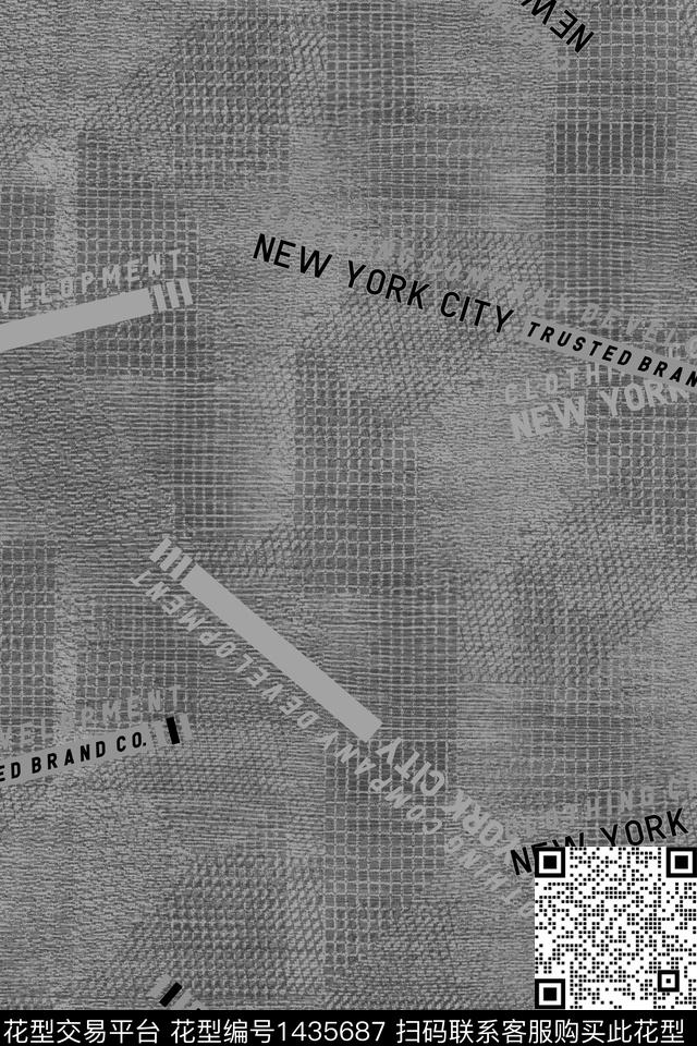 字母几何抽象男装数码印花华亿平台下载（图片编号: 1435687） - 瓦栏（Walan）