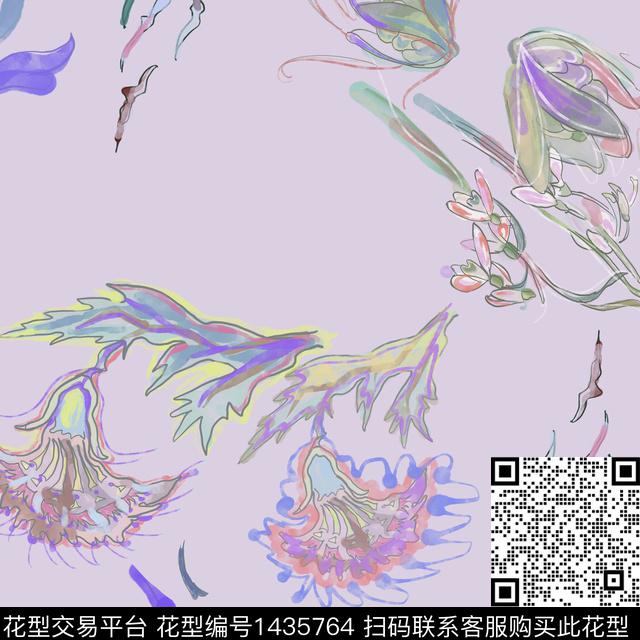 抽象花卉复古佩斯利传统印花华亿平台下载（图片编号: 1435764） - 瓦栏（Walan）