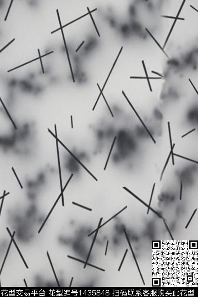 字母几何扎染华亿平台数码印花华亿平台下载（图片编号: 1435848） - 瓦栏（Walan）