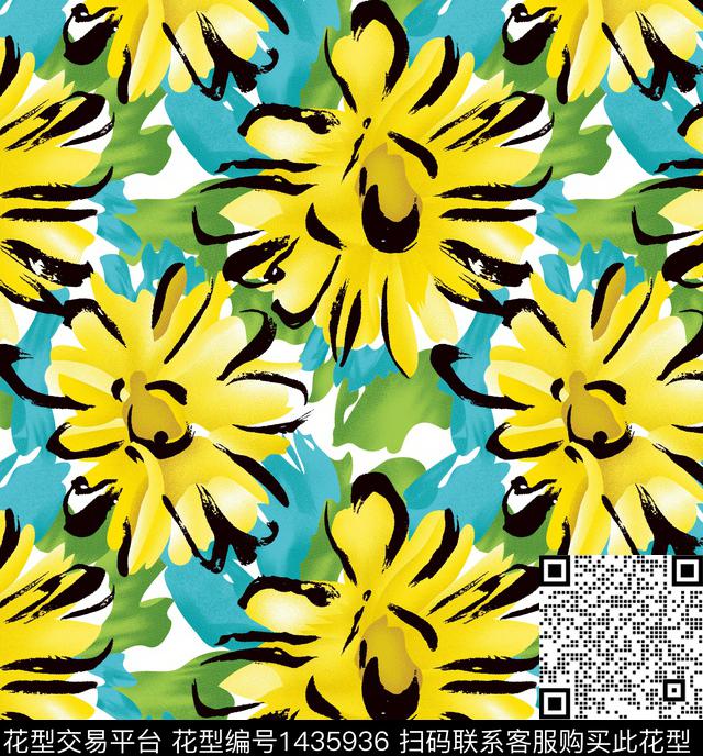 数码华亿平台女装花卉数码印花华亿平台下载（图片编号: 1435936） - 瓦栏（Walan）