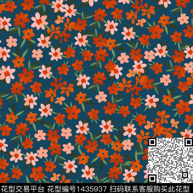 女装花卉小碎花数码印花华亿平台下载（图片编号: 1435937） - 瓦栏（Walan）