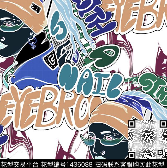 字母YOHJIYAMAMOTO报纸数码印花华亿平台下载（图片编号: 1436088） - 瓦栏（Walan）