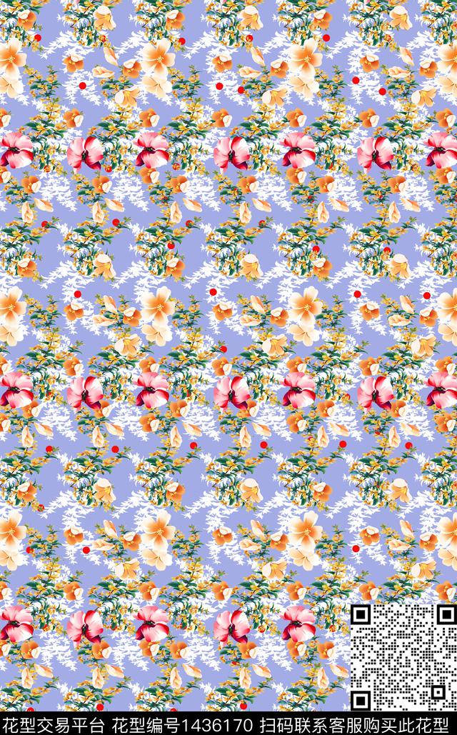 数码华亿平台满版散花小碎花数码印花华亿平台下载（图片编号: 1436170） - 瓦栏（Walan）