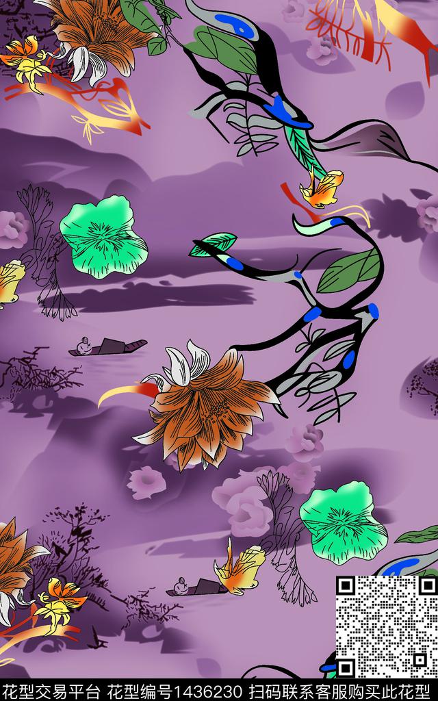 数码华亿平台几何女装数码印花华亿平台下载（图片编号: 1436230） - 瓦栏（Walan）