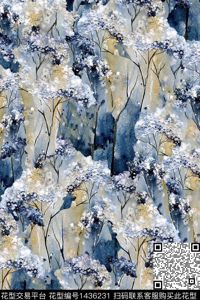 肌理抽象艺术数码印花华亿平台下载（图片编号: 1436231） - 瓦栏（Walan）