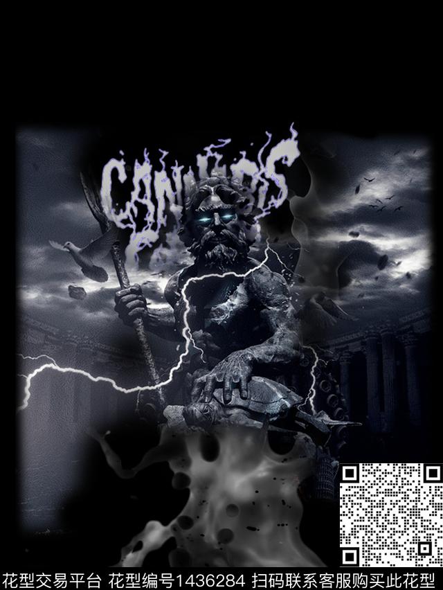 趋势华亿平台烟雾闪电传统印花华亿平台下载（图片编号: 1436284） - 瓦栏（Walan）