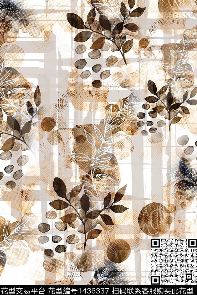 花卉小清新真丝数码印花华亿平台下载（图片编号: 1436337） - 瓦栏（Walan）