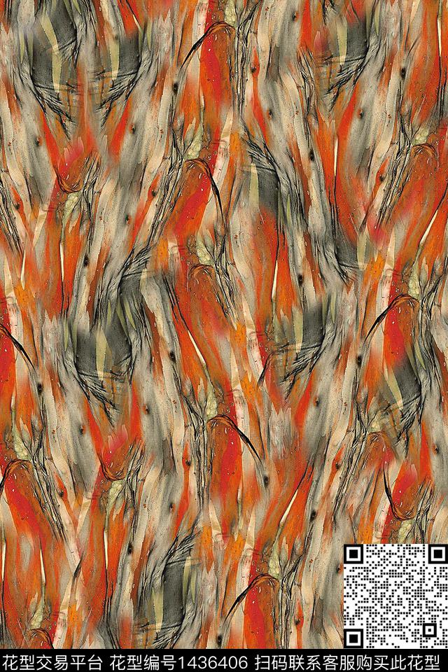 肌理抽象艺术数码印花华亿平台下载（图片编号: 1436406） - 瓦栏（Walan）