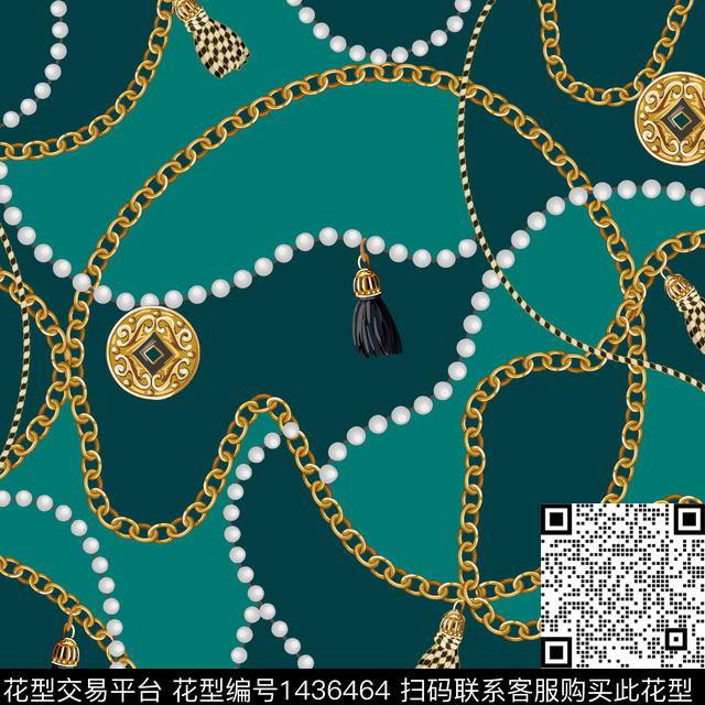 链条北欧大牌风传统印花华亿平台下载（图片编号: 1436464） - 瓦栏（Walan）