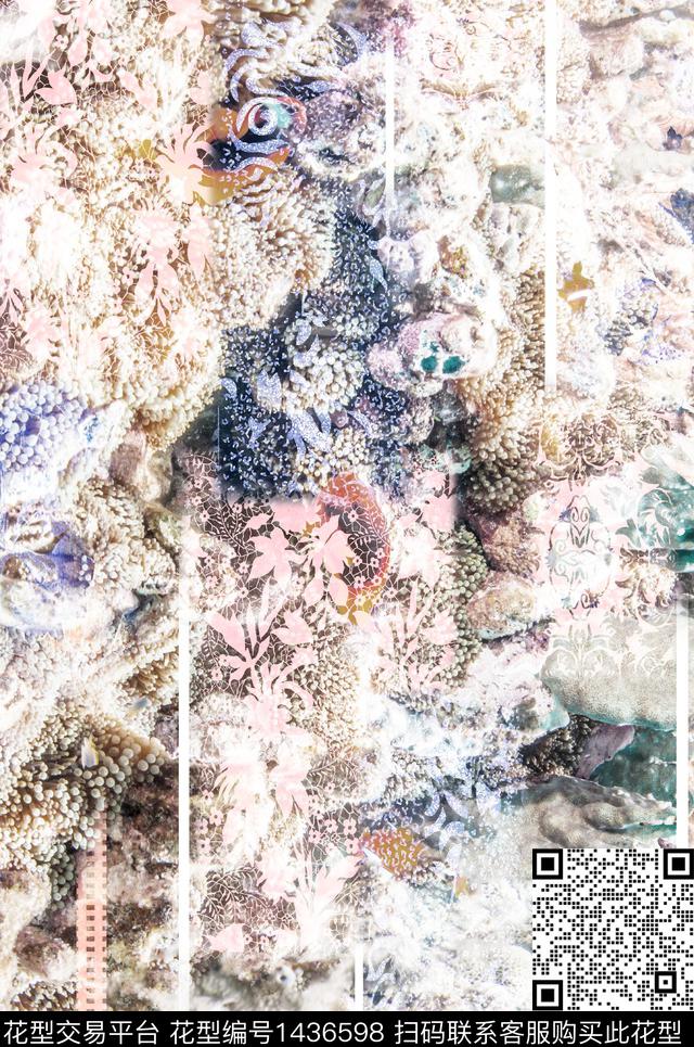 定位花几何扎染华亿平台数码印花华亿平台下载（图片编号: 1436598） - 瓦栏（Walan）