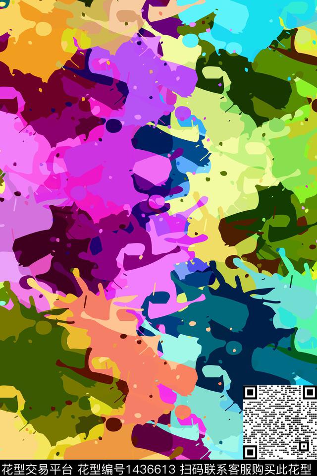 抽象男装户外家居服传统印花华亿平台下载（图片编号: 1436613） - 瓦栏（Walan）