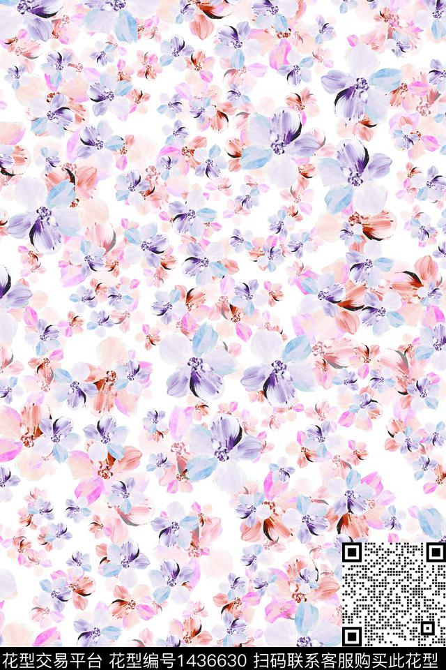 绿植树叶雪纺大牌风数码印花华亿平台下载（图片编号: 1436630） - 瓦栏（Walan）