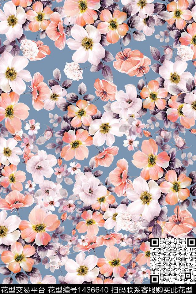 绿植树叶雪纺大牌风数码印花华亿平台下载（图片编号: 1436640） - 瓦栏（Walan）