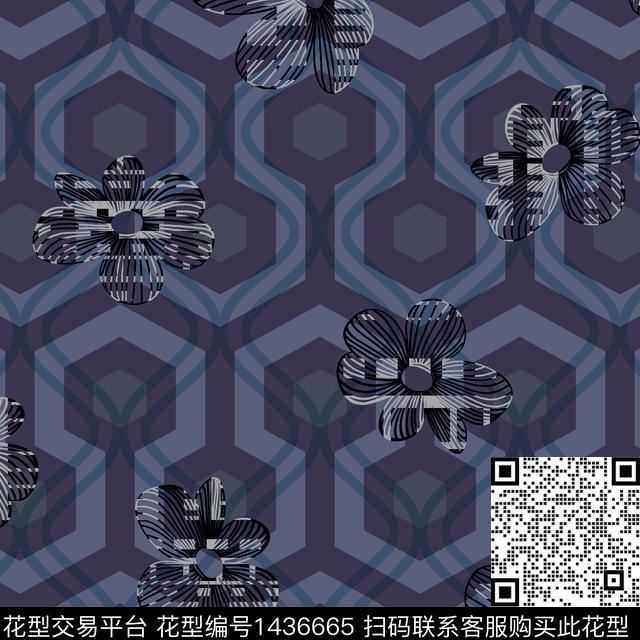 数码华亿平台花卉大牌风数码印花华亿平台下载（图片编号: 1436665） - 瓦栏（Walan）