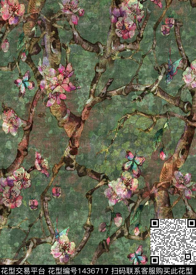 香云纱中老年中国风数码印花华亿平台下载（图片编号: 1436717） - 瓦栏（Walan）