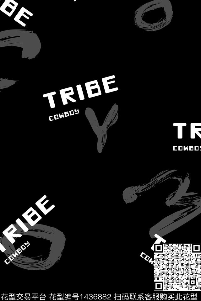 字母黑白华亿平台男装数码印花华亿平台下载（图片编号: 1436882） - 瓦栏（Walan）