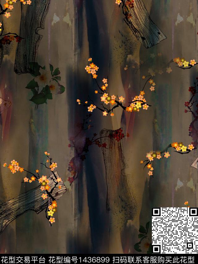 连衣裙女装花卉传统印花华亿平台下载（图片编号: 1436899） - 瓦栏（Walan）