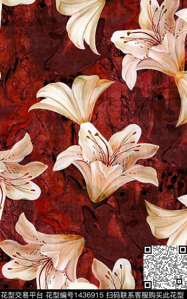 香云纱中老年复古数码印花华亿平台下载（图片编号: 1436915） - 瓦栏（Walan）