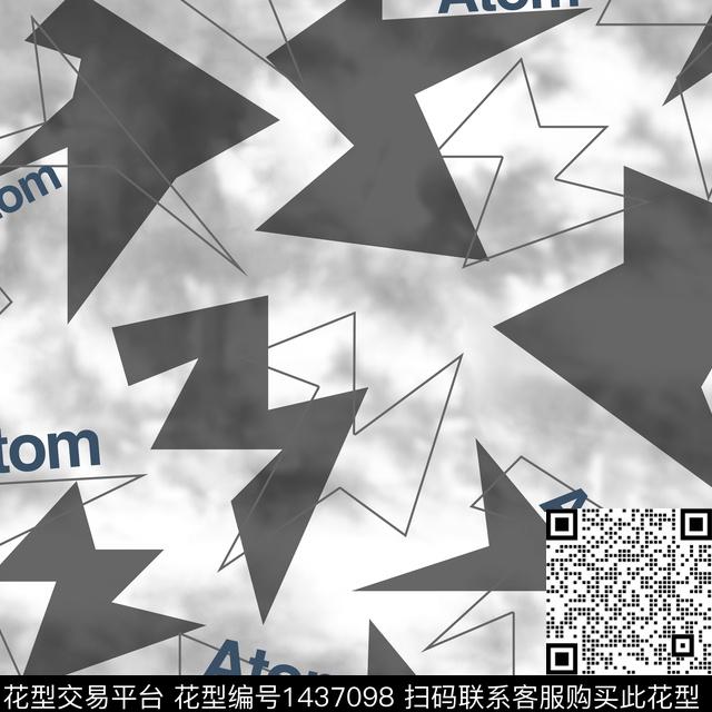 字母几何男装传统印花华亿平台下载（图片编号: 1437098） - 瓦栏（Walan）