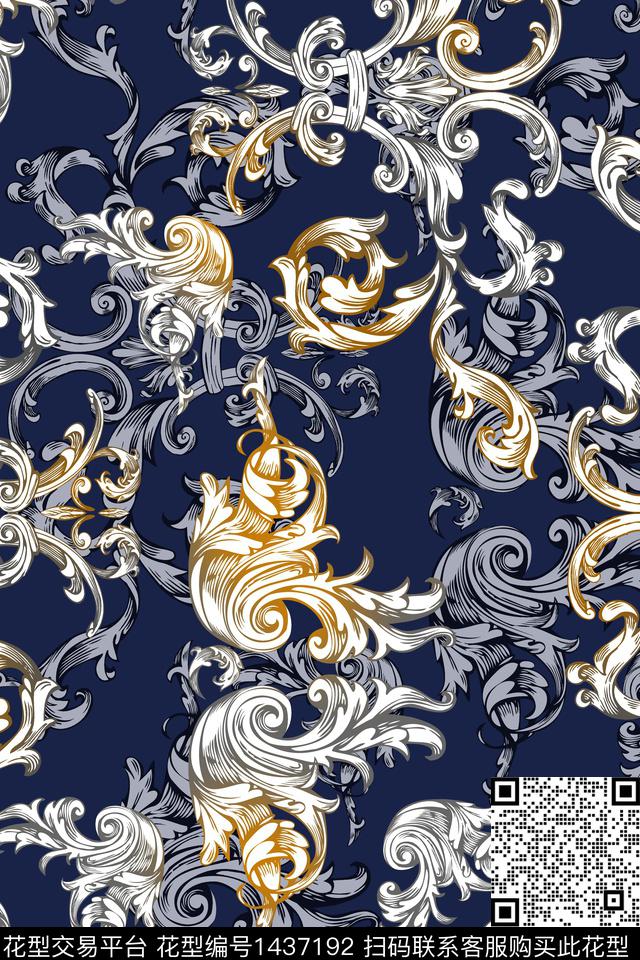 几何民族风佩斯利数码印花华亿平台下载（图片编号: 1437192） - 瓦栏（Walan）