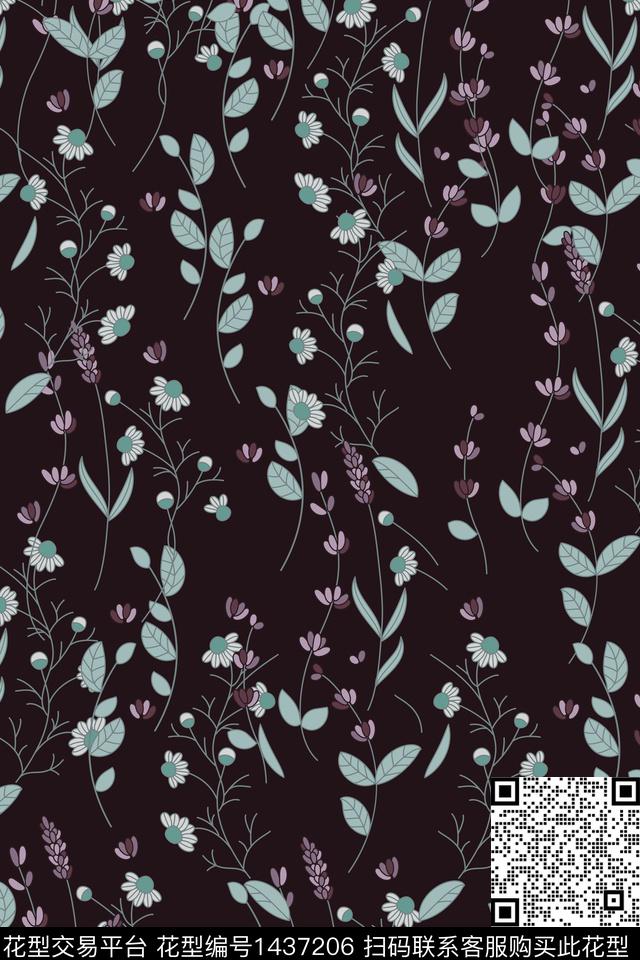 时尚民族风花卉数码印花华亿平台下载（图片编号: 1437206） - 瓦栏（Walan）