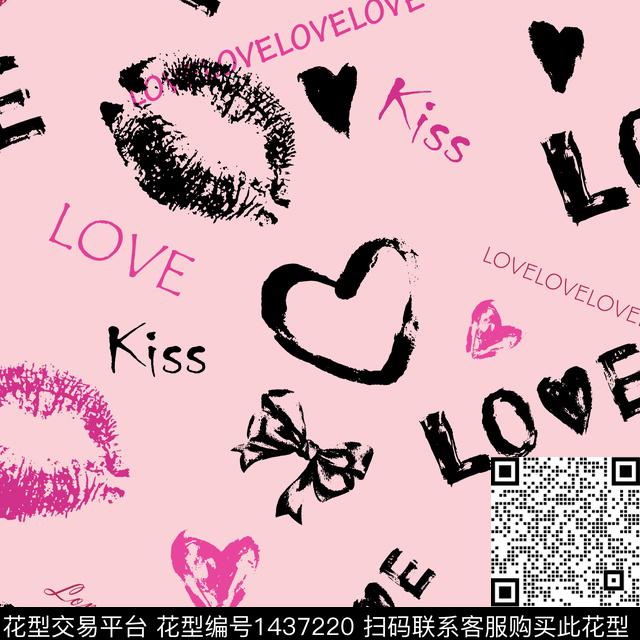 字母红心爱情传统印花华亿平台下载（图片编号: 1437220） - 瓦栏（Walan）