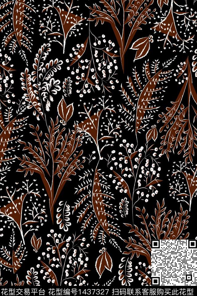 大牌风抽象真丝数码印花华亿平台下载（图片编号: 1437327） - 瓦栏（Walan）