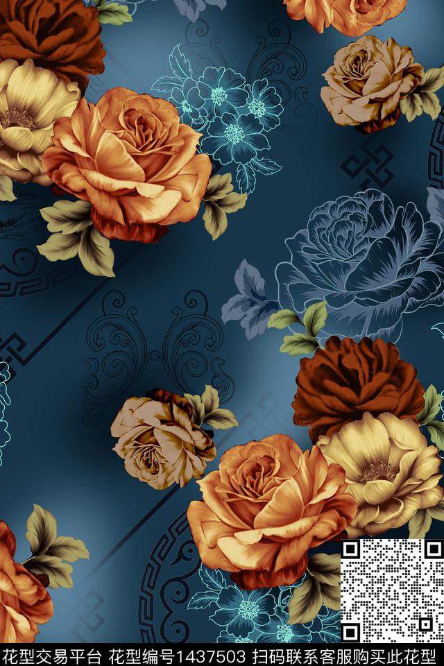 纸印花民族风包金华亿平台数码印花华亿平台下载（图片编号: 1437503） - 瓦栏（Walan）