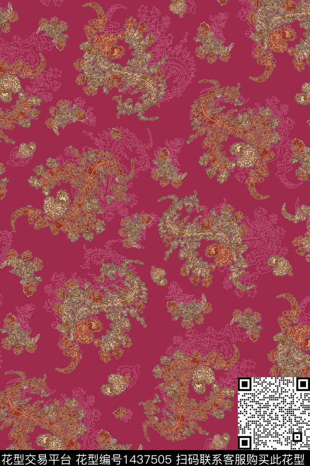 纸印花民族风包金华亿平台数码印花华亿平台下载（图片编号: 1437505） - 瓦栏（Walan）