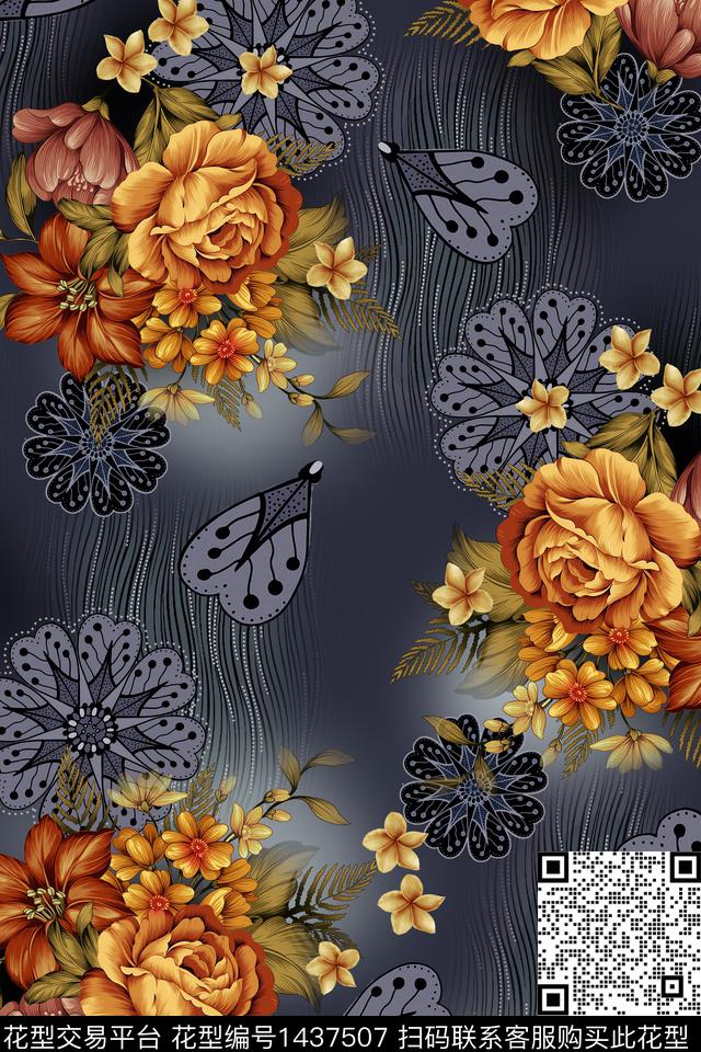 纸印花民族风包金华亿平台数码印花华亿平台下载（图片编号: 1437507） - 瓦栏（Walan）