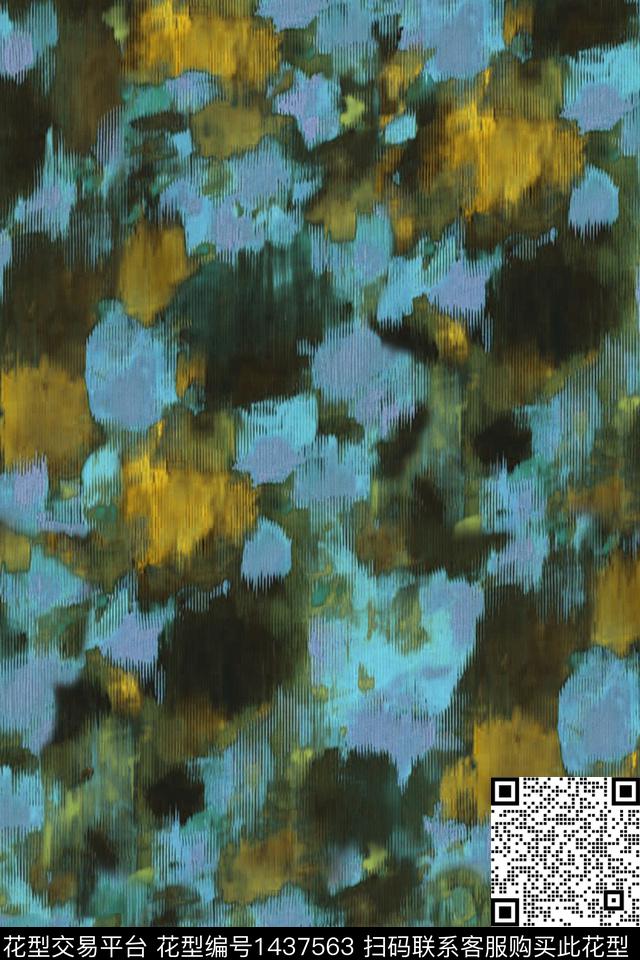 肌理笔触大牌风数码印花华亿平台下载（图片编号: 1437563） - 瓦栏（Walan）