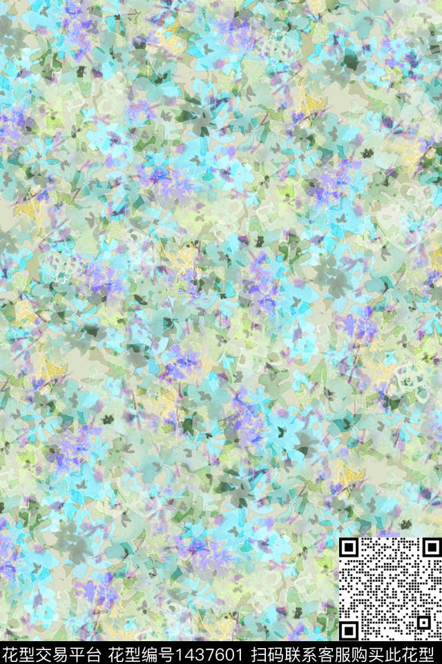 肌理复古抽象数码印花华亿平台下载（图片编号: 1437601） - 瓦栏（Walan）