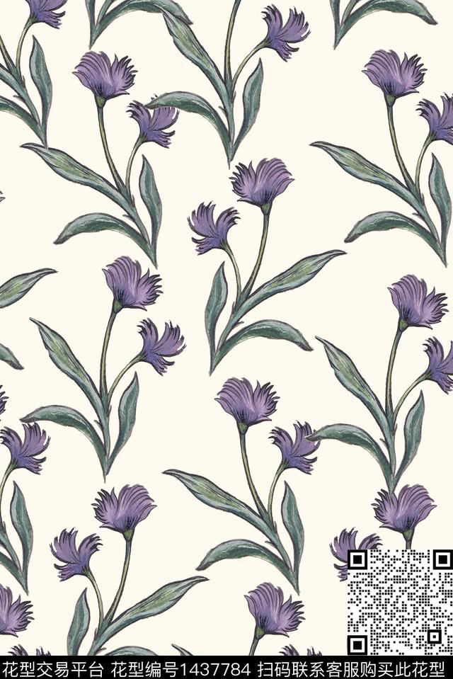 绿植树叶连衣裙春夏华亿平台数码印花华亿平台下载（图片编号: 1437784） - 瓦栏（Walan）