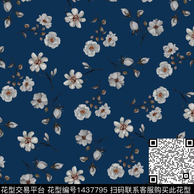 女装花卉小碎花数码印花华亿平台下载（图片编号: 1437795） - 瓦栏（Walan）